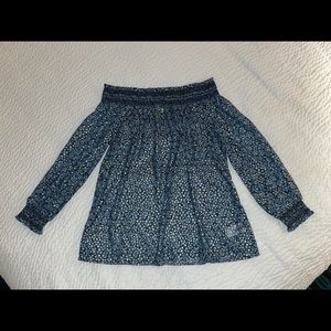 Michael Kors Long Sleeve/ Off-Shoulder Blouse